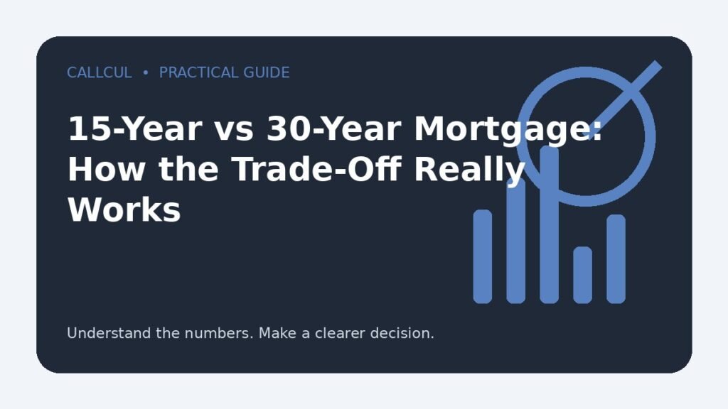 15-Year vs 30-Year Mortgage: How the Trade-Off Really Works — Callcul guide