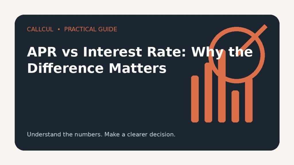 APR vs Interest Rate: Why the Difference Matters — Callcul guide