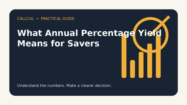 What Annual Percentage Yield Means for Savers — Callcul guide