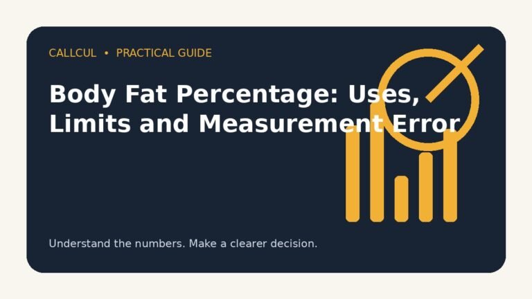 Body Fat Percentage: Uses, Limits and Measurement Error — Callcul guide