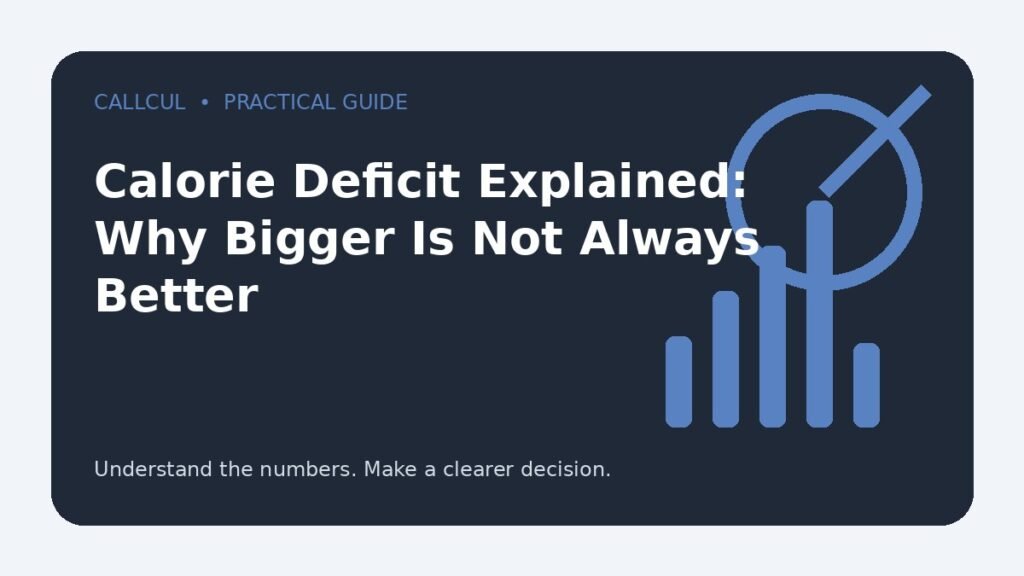 Calorie Deficit Explained: Why Bigger Is Not Always Better — Callcul guide