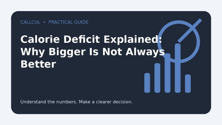 Calorie Deficit Explained: Why Bigger Is Not Always Better — Callcul guide