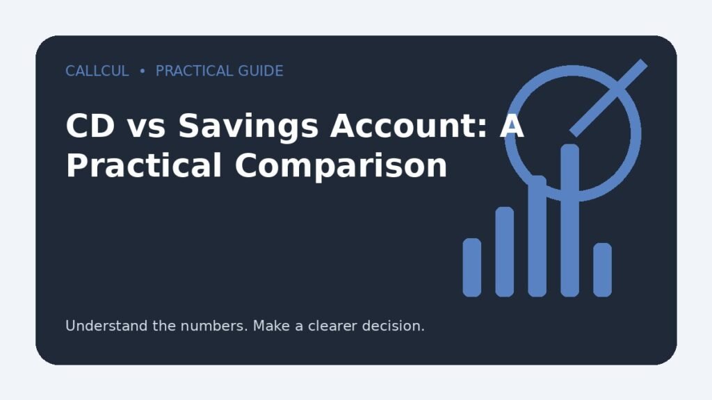 CD vs Savings Account: A Practical Comparison — Callcul guide