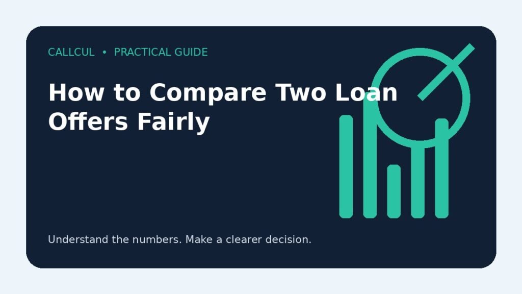 How to Compare Two Loan Offers Fairly — Callcul guide