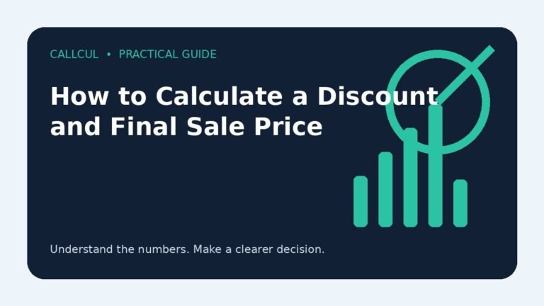 How to Calculate a Discount and Final Sale Price — Callcul guide