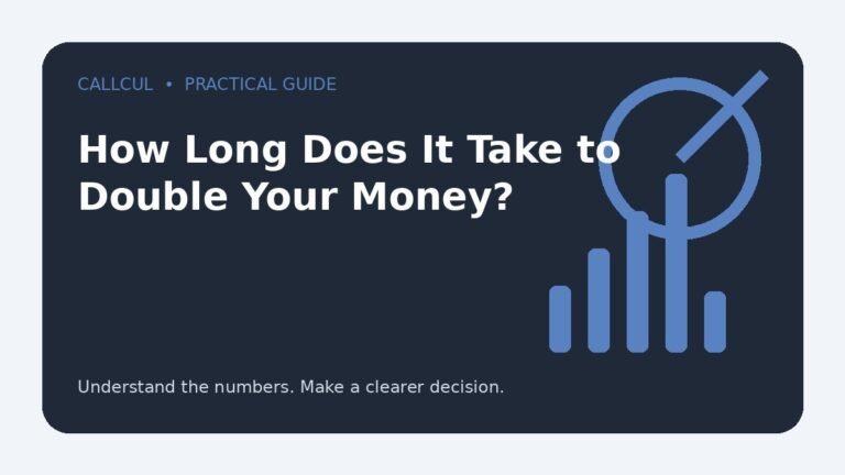 How Long Does It Take to Double Your Money? — Callcul guide