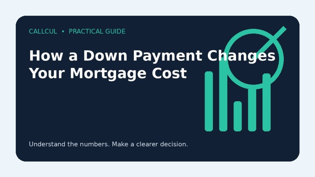 How a Down Payment Changes Your Mortgage Cost — Callcul guide