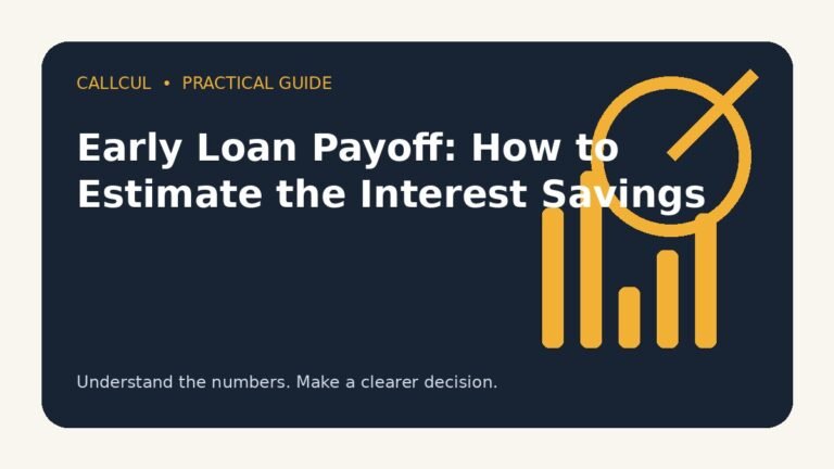 Early Loan Payoff: How to Estimate the Interest Savings — Callcul guide