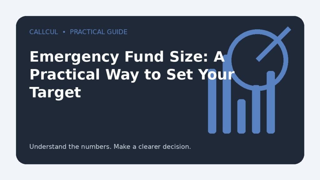 Emergency Fund Size: A Practical Way to Set Your Target — Callcul guide