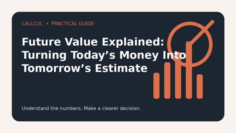 Future Value Explained: Turning Today’s Money Into Tomorrow’s Estimate — Callcul guide