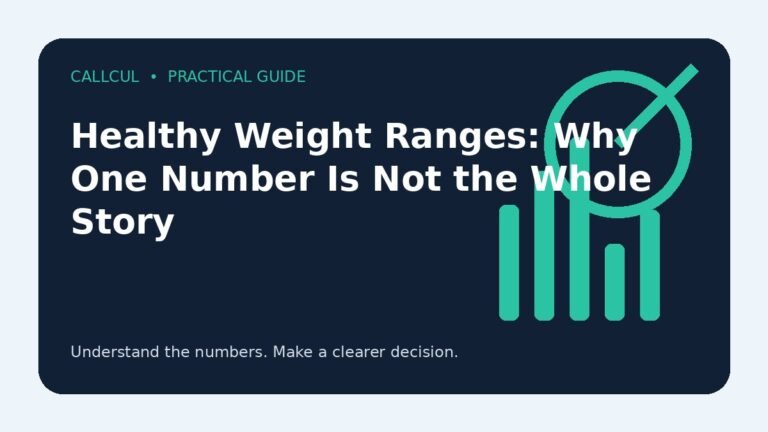 Healthy Weight Ranges: Why One Number Is Not the Whole Story — Callcul guide