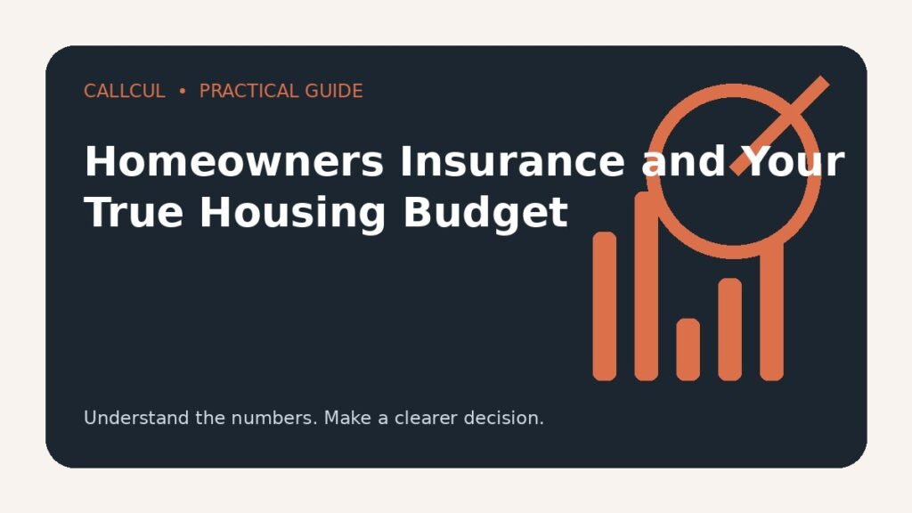 Homeowners Insurance and Your True Housing Budget — Callcul guide