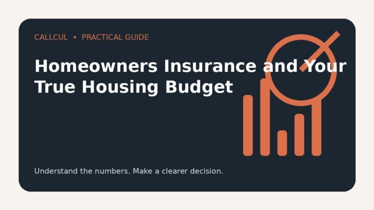 Homeowners Insurance and Your True Housing Budget — Callcul guide