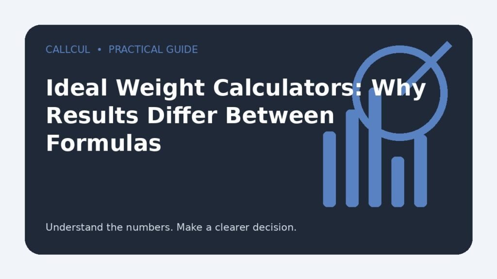 Ideal Weight Calculators: Why Results Differ Between Formulas — Callcul guide