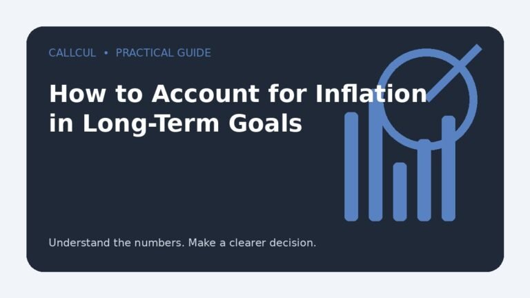 How to Account for Inflation in Long-Term Goals — Callcul guide