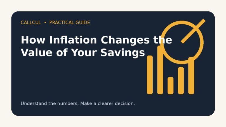 How Inflation Changes the Value of Your Savings — Callcul guide