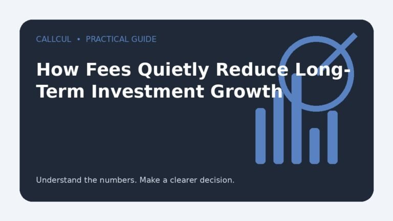 How Fees Quietly Reduce Long-Term Investment Growth — Callcul guide