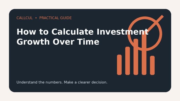 How to Calculate Investment Growth Over Time — Callcul guide