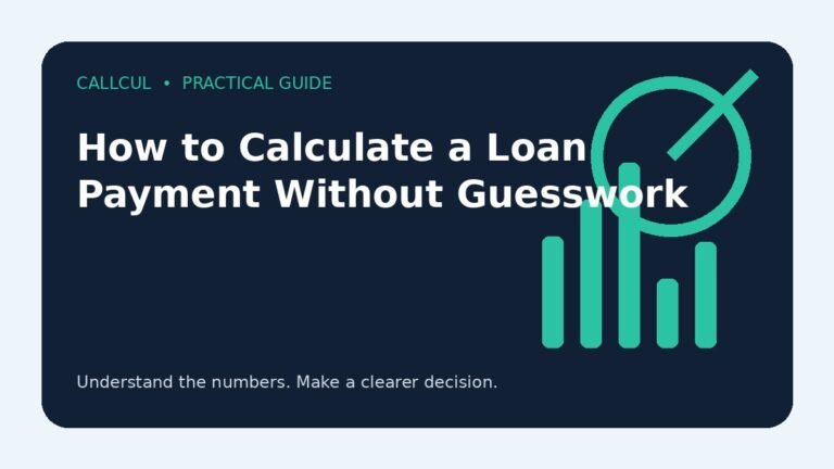 How to Calculate a Loan Payment Without Guesswork — Callcul guide