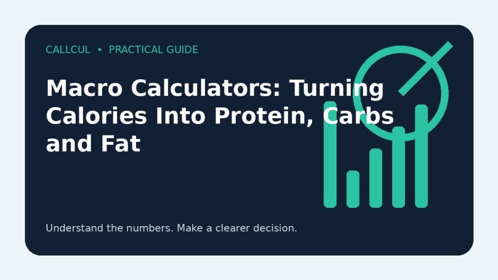 Macro Calculators: Turning Calories Into Protein, Carbs and Fat — Callcul guide