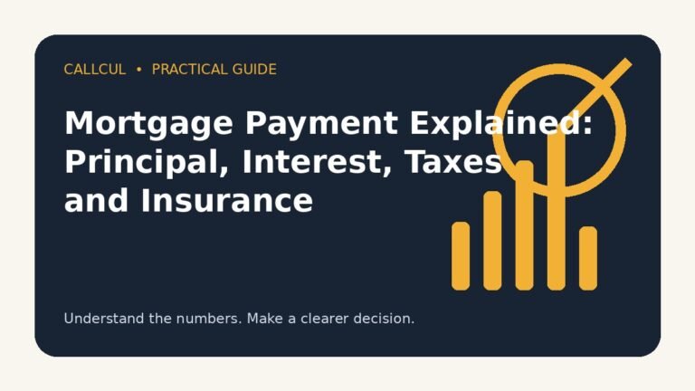 Mortgage Payment Explained: Principal, Interest, Taxes and Insurance — Callcul guide