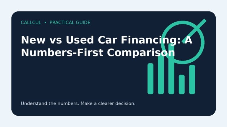 New vs Used Car Financing: A Numbers-First Comparison — Callcul guide