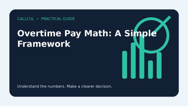Overtime Pay Math: A Simple Framework — Callcul guide