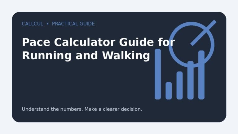 Pace Calculator Guide for Running and Walking — Callcul guide