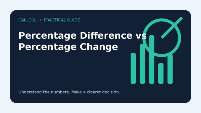 Percentage Difference vs Percentage Change — Callcul guide