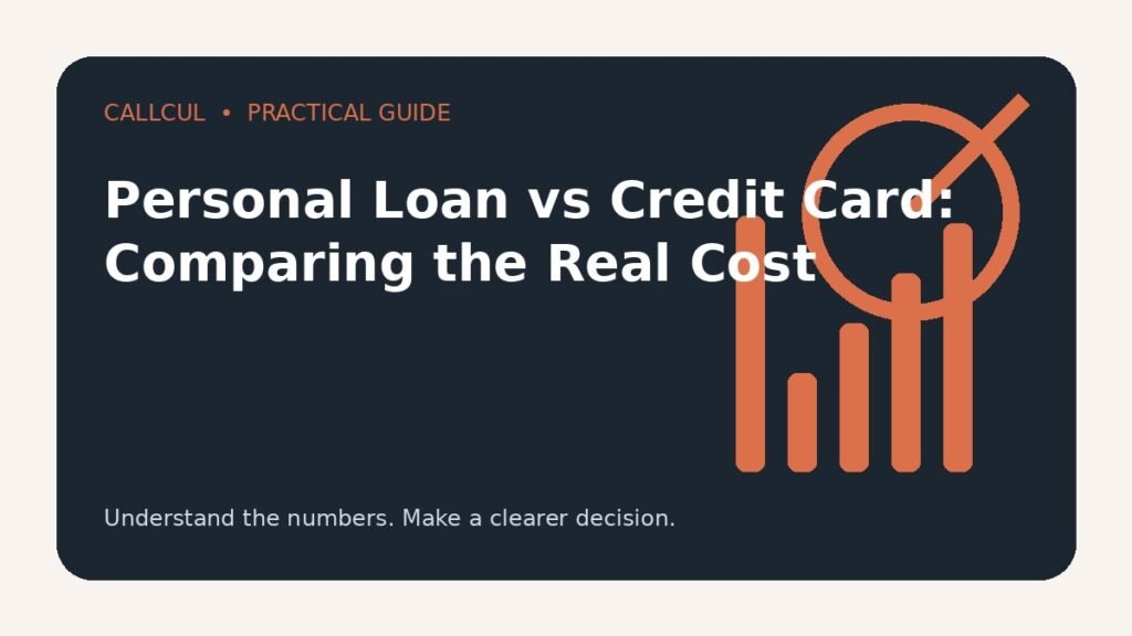 Personal Loan vs Credit Card: Comparing the Real Cost — Callcul guide