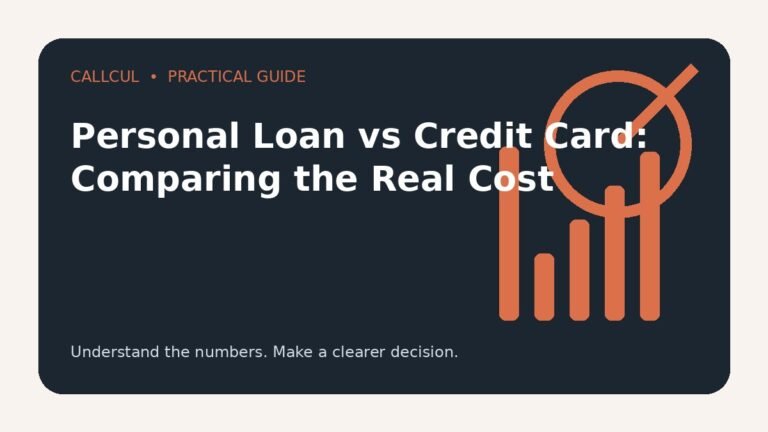 Personal Loan vs Credit Card: Comparing the Real Cost — Callcul guide