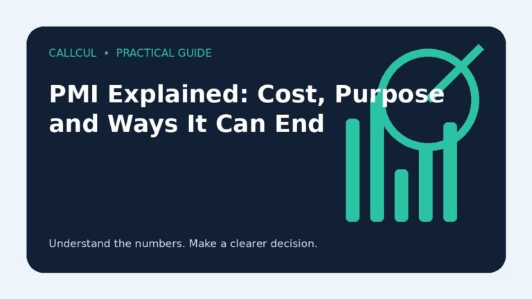 PMI Explained: Cost, Purpose and Ways It Can End — Callcul guide