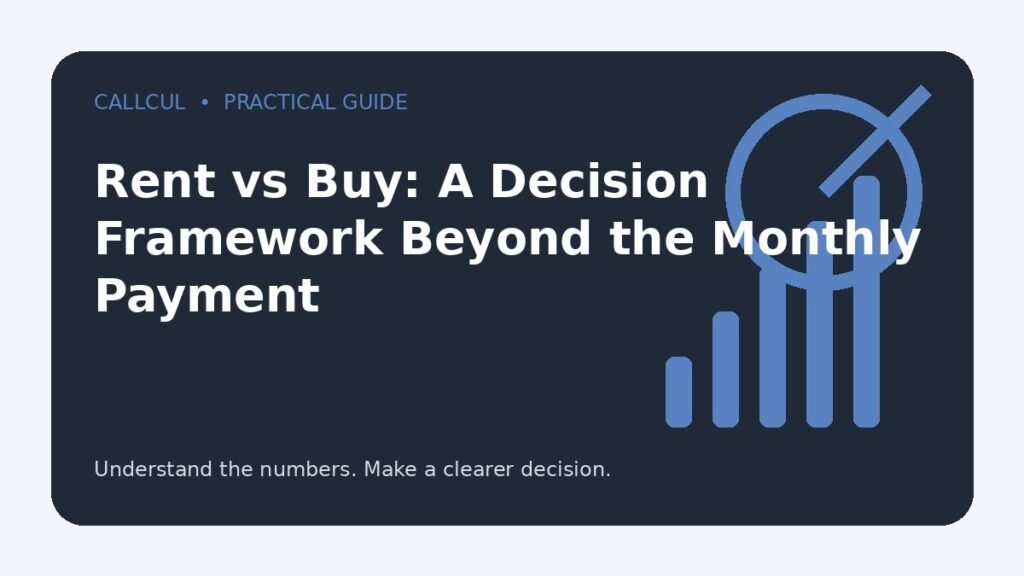 Rent vs Buy: A Decision Framework Beyond the Monthly Payment — Callcul guide