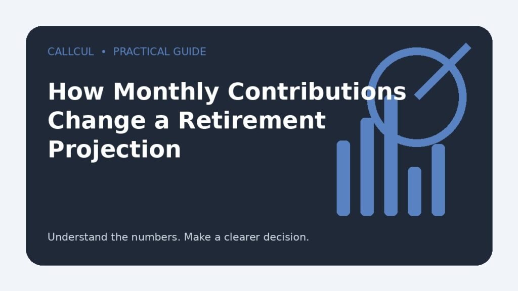 How Monthly Contributions Change a Retirement Projection — Callcul guide