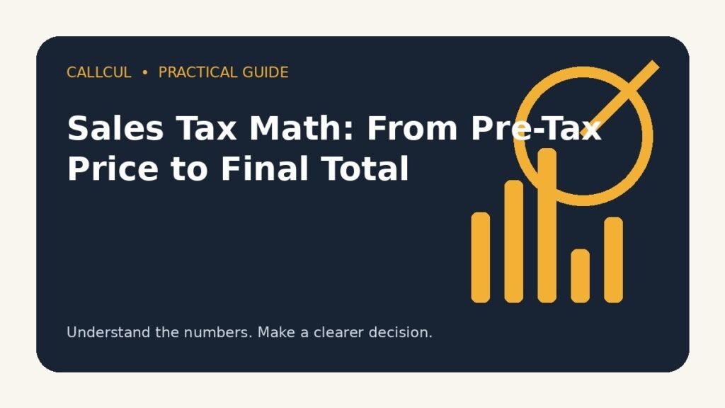 Sales Tax Math: From Pre-Tax Price to Final Total — Callcul guide