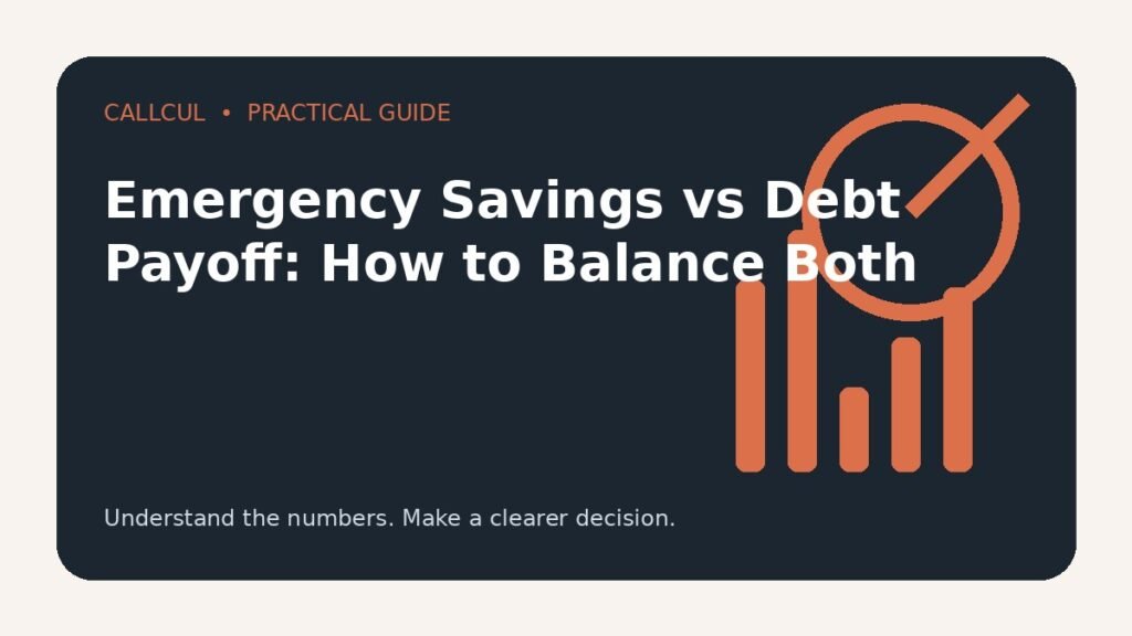Emergency Savings vs Debt Payoff: How to Balance Both — Callcul guide