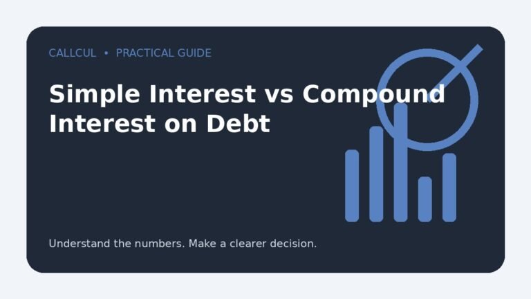 Simple Interest vs Compound Interest on Debt — Callcul guide