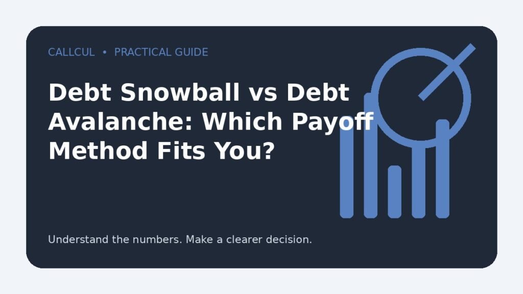 Debt Snowball vs Debt Avalanche: Which Payoff Method Fits You? — Callcul guide