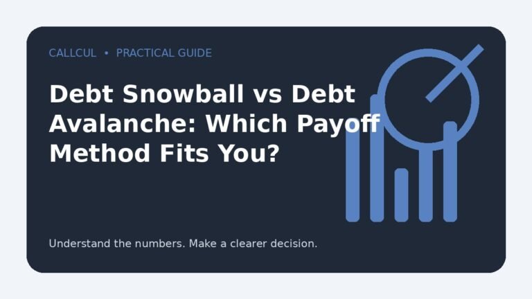Debt Snowball vs Debt Avalanche: Which Payoff Method Fits You? — Callcul guide