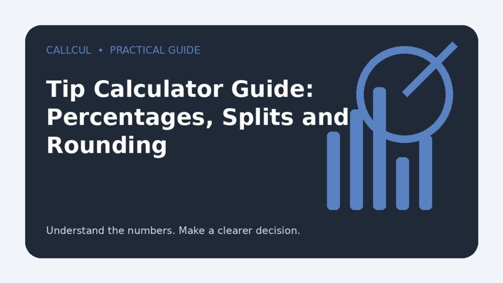 Tip Calculator Guide: Percentages, Splits and Rounding — Callcul guide